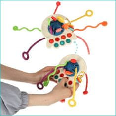 KIK Montessori smyslová hračka kousátko pro děti modrá
