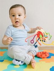 KIK Montessori smyslová hračka kousátko pro děti červená