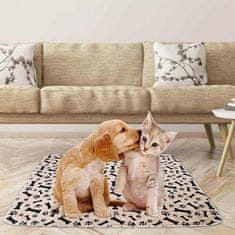 Netscroll Univerzální podložka pro psy nebo kočky, podložka pro domácí mazlíčky je ideálním místem pro hraní nebo odpočinek, pratelná, měkká, vícevrstvá a voděodolná, 80x90 cm, PuppyMat
