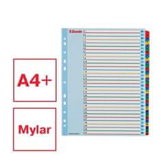 Esselte Zesílené rejstříky "Standard", popisovatelná titulní str., mix barev, karton, A4 Maxi, 1-31 100210
