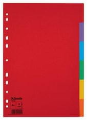 Esselte Rejstříky "Economy", mix barev, karton, A4, 6 dílů 100200