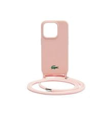 Lacoste Originální pouzdro hardcase Silicone Cord LCHCP15SSCCRLP do Iphone 13/14/15 Light Pink