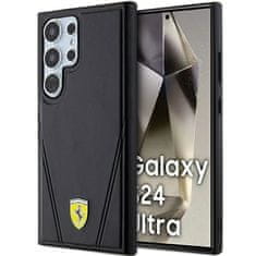 Ferrari Originální pevné pouzdro Hot Stamp V Lines MagSafe FEHMS24LP3BAK pro Samsung Galaxy S24 Ultra Black
