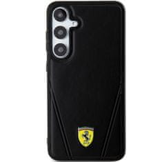 Ferrari Originální pevné pouzdro Hot Stamp V Lines MagSafe FEHMS24MP3BAK pro Samsung Galaxy S24 Plus Black