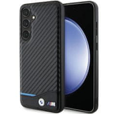 Bmw Originální pouzdro Leather Carbon BMHCS24M22NBCK pro Samsung Galaxy S24 Plus Black