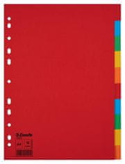 Esselte Rejstříky "Economy", mix barev, karton, A4, 10 dílů 100201