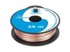 Cabletech Reproduktorový kabel CCA 1,0 mm 25 m transparent. KAB0396