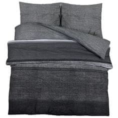 Vidaxl Sada ložního prádla tmavě šedá 220 x 240 cm bavlna