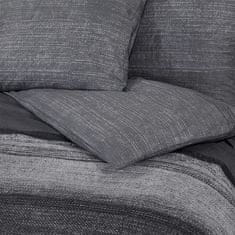 Vidaxl Sada ložního prádla tmavě šedá 155 x 220 cm bavlna