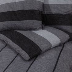 Vidaxl Sada ložního prádla tmavě šedá 240 x 220 cm bavlna