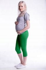 Be MaaMaa Těhotenské barevné legíny 3/4 délky - zelená, vel. XL