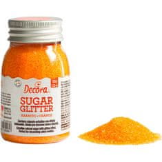 Decora Dekorační cukr 100g oranžový jemný -