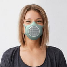 Guzzini maska s filtry PROTECTIVE FACE MASK+4 MULTILAYER FILTERS ECO MASK zelená