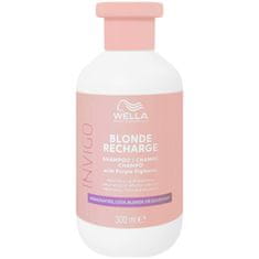 Wella Invigo Blonde Recharge Shampoo - šampon pro blond vlasy, 300ml, neutralizuje nežádoucí žluté a oranžové tóny