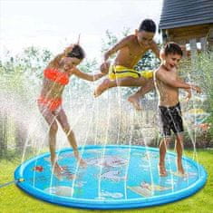 Netscroll Nafukovací bazén s vodní fontánou, nafukovací podložka vhodná pro děti a domácí zvířata, skvělé ochlazení a zábava zároveň, nápad na dárek, vhodný na pláži nebo na trávníku, FunPool