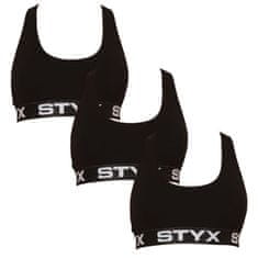 Styx 3PACK dámská podprsenka sport černá (3IP0960) - velikost L