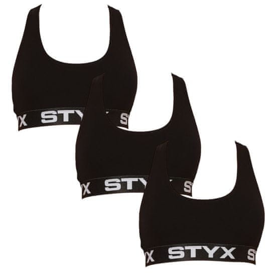 Styx 3PACK dámská podprsenka sport černá (3IP0960)
