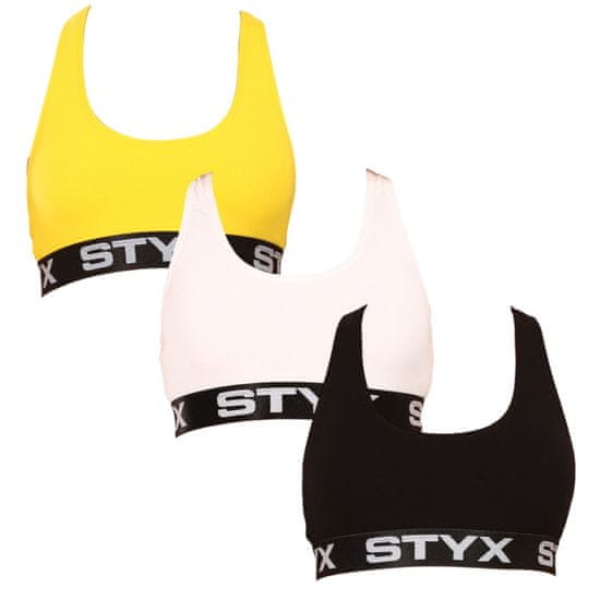 Styx 3PACK dámská podprsenka sport vícebarevná (3IP09018)