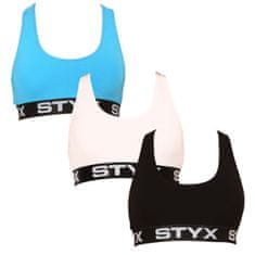 Styx 3PACK dámská podprsenka sport vícebarevná (3IP09019) - velikost L