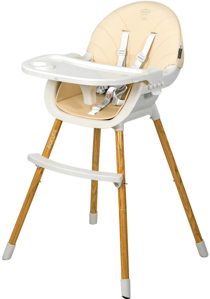 Levně Asalvo BOCUSE jídelní židlička 2v1 rozkládací, vanilla