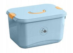 Korbi Modrá uzavíratelná léková krabička - organizační kontejner na léky AP6