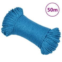 Vidaxl Pracovní lano modré 3 mm 50 m polypropylen
