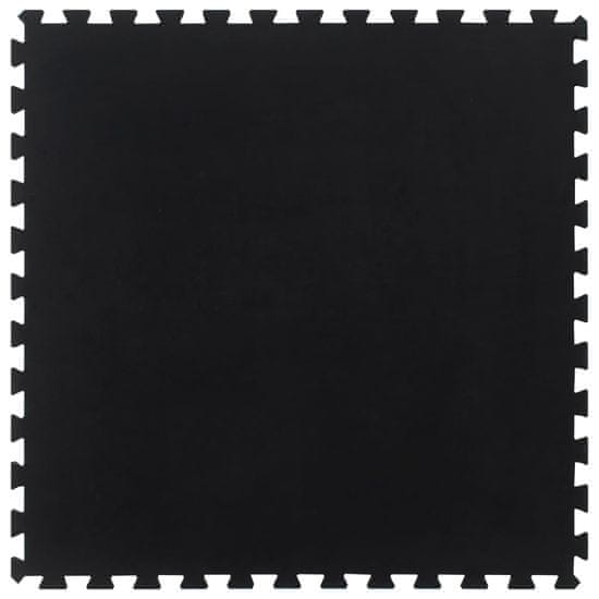 shumee Gumová podlahová dlaždice černá 12 mm 100 x 100 cm