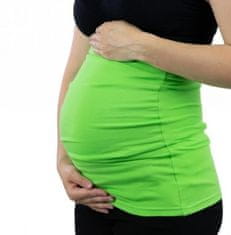 Be MaaMaa Těhotenský pás s výšivkou - holka - zelené jablko, Be MaaMaa