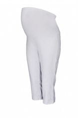 Be MaaMaa Těhotenské 3/4 kalhoty s elastickým pásem - bílé, vel. M - XXL (44)
