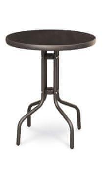 Garden King Balkonový stolek kovový se skleněnou deskou průměr 60 cm