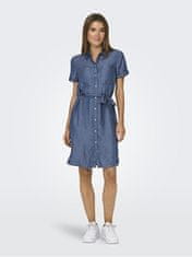 Jacqueline de Yong Dámské šaty JDYJASPER Regular Fit 15312440 Medium Blue Denim (Velikost XL)