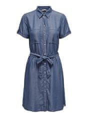 Jacqueline de Yong Dámské šaty JDYJASPER Regular Fit 15312440 Medium Blue Denim (Velikost L)