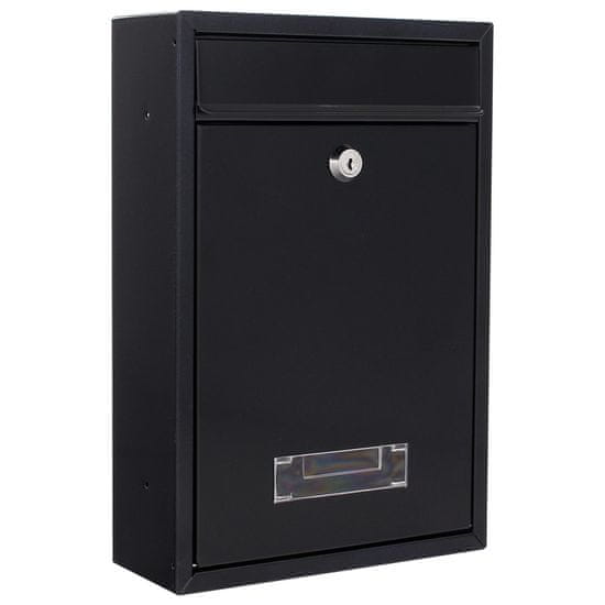 Rottner Tarvis poštovní schránka černá | Cylindrický zámek | 21.5 x 32 x 9 cm