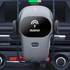 DUDAO Držák do auta s integrovanou bezdrátovou nabíječkou Qi 15W šedý F20xs Dudao