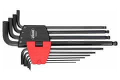 Vigor Klíče Imbus s kuličkou, 1.5 - 10 mm, dlouhé, sada 10 ks - VIGOR V5601
