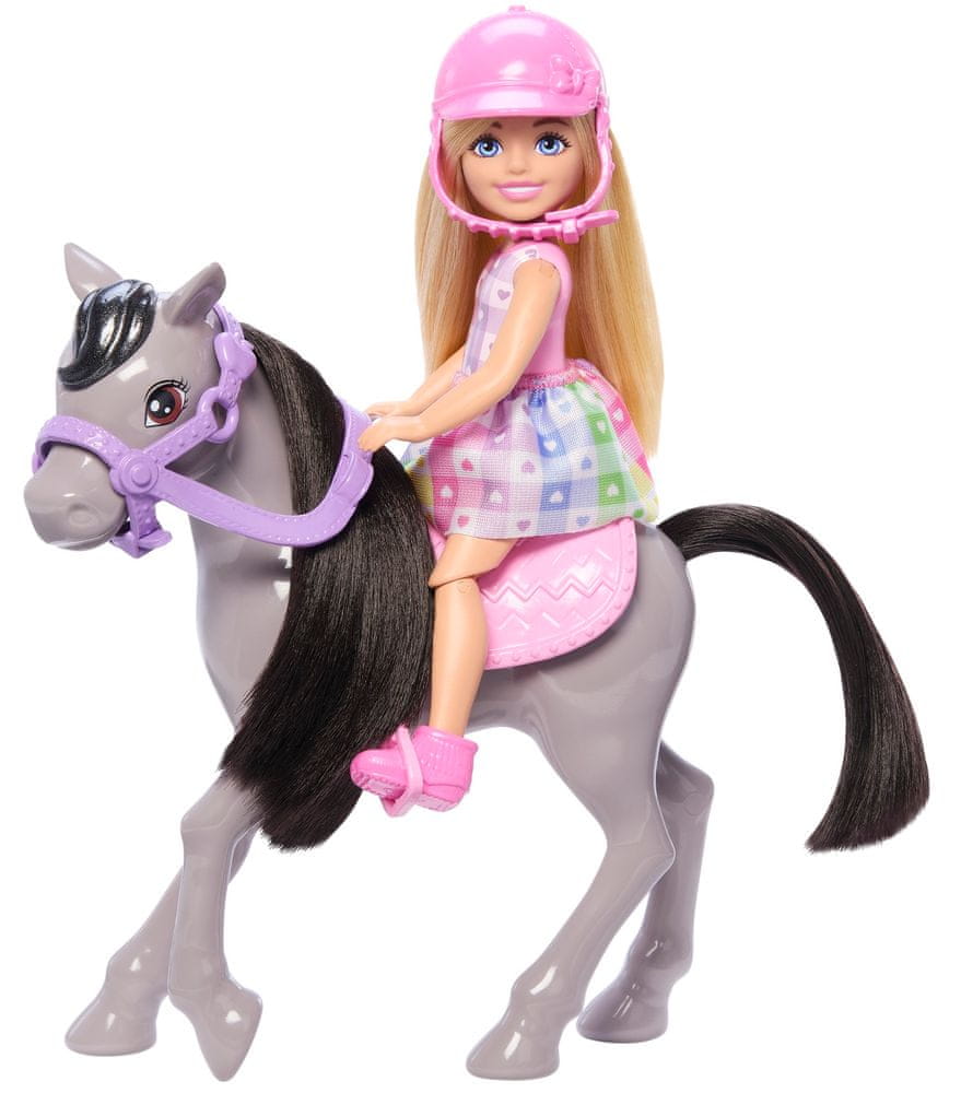 Levně Mattel Barbie Chelsea s poníkem HTK29