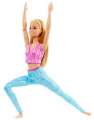 Mattel Barbie V pohybu - blondýnka v modrých legínách FTG80