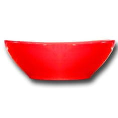 Maxwhite Umyvadlo na desku CORNO červené, oválné - 40,5x33x14,5cm