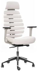 Mercury kancelářská židle FISH BONES PDH šedý plast, smetanová 26-61, 3D područky
