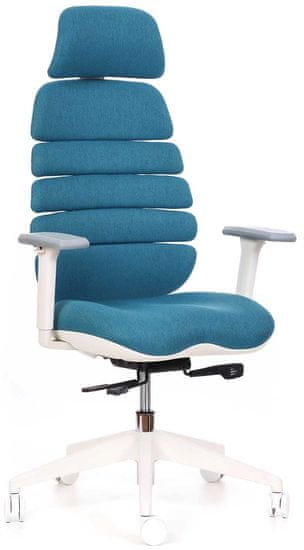 Mercury Kancelářská židle SPINE s PDH bílý plast tyrkysová LS2-23