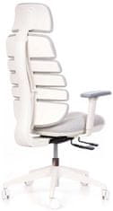Mercury Kancelářská židle SPINE s PDH bílý plast světle šedá LS2-38