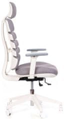 Mercury Kancelářská židle SPINE s PDH bílý plast šedá LS2-39