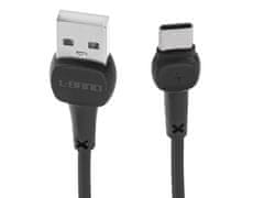 WOWO USB Typ-C Kabel L-BRNO pro Rychlé Nabíjení NB132, Černý