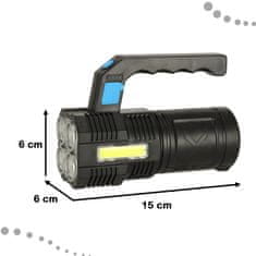 WOWO Dobíjecí LED Světlomet s Vysokým Výkonem pro Taktické a Vojenské Použití