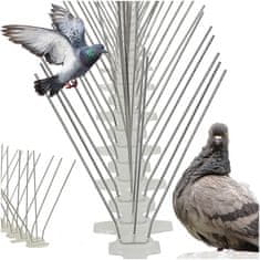 WOWO Ochranné kovové hroty proti ptákům a holubům, rozměry 50x11x4 cm