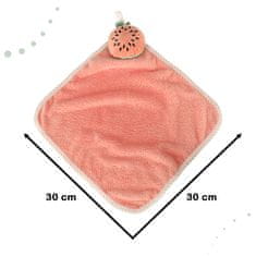 WOWO Růžová dětská osuška s motivem melounu 30x30cm pro školku