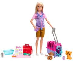 Mattel Barbie Panenka zachraňuje zvířátka - blondýnka HRG50