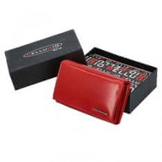 Bellugio Trendy dámská kožená peněženka Bellugio Waltera, červená