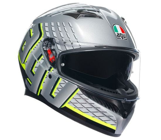 AGV K3 E2206 MPLK FORTIFY GREY/BLACK/YELLOW FLUO