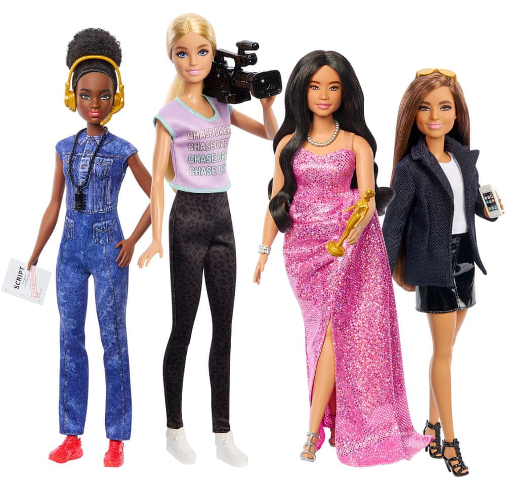 Levně Mattel Barbie Sada 4ks panenek filmové povolání HRG54